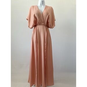 NWT Flounce London Pink Kimono Sleeve Maxi Dress, Sz:  US 8 Tall (b32)